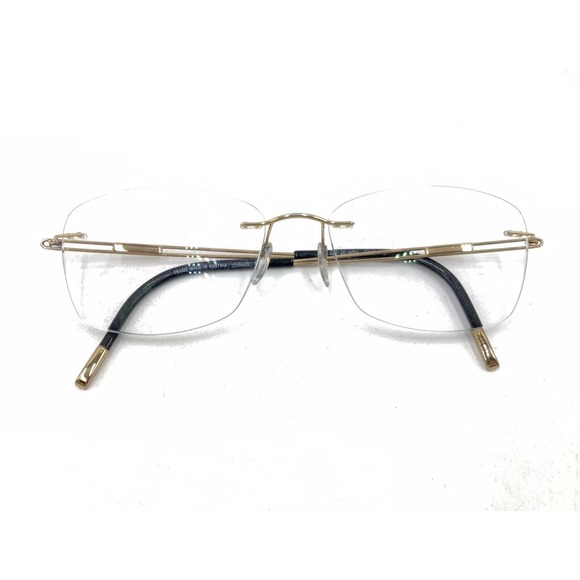 Silhouette 5227 20 6051 Titanium Gold Black Rimless Eyeglasses Frames 17 140 - Picture 13 of 13